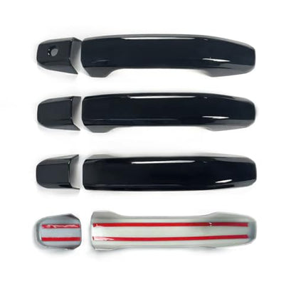 8PCS Door Handle Covers Trim Compatible with 2014-2020 Chevrolet Silverado+GMC Sierra Suvs Trucks Glossy-Black Without Passenger Keyhole - color: Glossy Black, size: 14-19 Silverado No Smartkeyhole