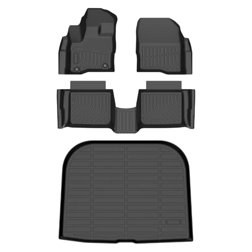 HAFIDI® Floor Mats & Cargo Liner Set Fit for Ford Taurus 2010-2019 All Weather TPE Anti-Slip Car Full Set Floor Liners Custom Accessories - Black - style: 39) For Taurus 2010-2019 Floor Mats