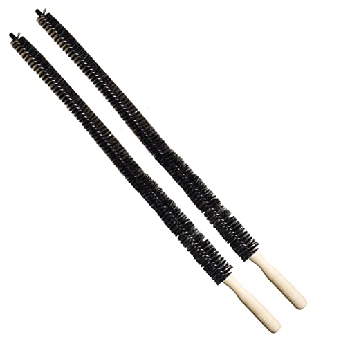 2-Pack Dryer Vent Cleaner Kit - Long Flexible Dryer Lint Brush & Refrigerator Coil Cleaner - Multi-Use Radiator Brush & Lint Trap Cleaning Tool for Fire Prevention - size: Full