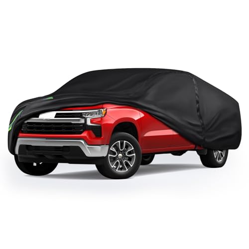 16-Layer 600D Heavy Duty Universal Full Car Cover for Outdoor & Indoor Use - All Weather Sun UV Rain Snow Dust Proof, Waterproof Scratch Resistant, Fits Pickup Body Length 180"-206" /15-17.1 ft - size: Truck-535