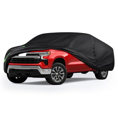 16-Layer 600D Heavy Duty Universal Full Car Cover for Outdoor & Indoor Use - All Weather Sun UV Rain Snow Dust Proof, Waterproof Scratch Resistant, Fits Pickup Body Length 180"-206" /15-17.1 ft - size: Truck-535