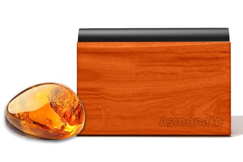 Car Air Freshener-The Original Wood Air Freshener for Visor Clip - Long Lasting Car Odor Eliminator and Scent Diffuser for Cabin, Truck & SUV-Includes 1 Metal Clips-Amber