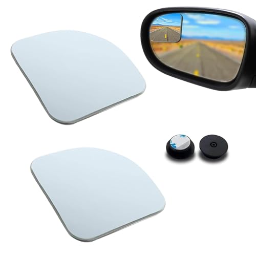 1 PC Blind Spot Mirrors, Adjustable Angle Mini Side Rearview Mirrors, HD Convex Wide Angle Side View Accessories, Universal for Most Cars, Trucks, SUVs (Silver)