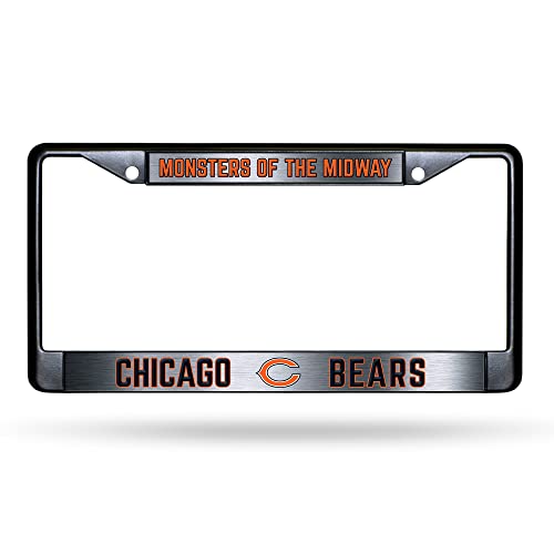 NFL Chicago Bears Monsters of the Midway Black Chrome License Plate Frame - 2-Screw Mount - color: Bears