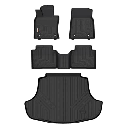 Binmotor-for Lexus ES 2019-2024 ES350/ES300h & 2025 ES300h/ES Hybrid All Weather Car Floor Mats and Cargo Mat Set, TPE Rubber Liners for Lexus ES Accessories Car Mats Trunk Mat- Black - style: 4) Car Mats for Lexus ES (2019-2024)