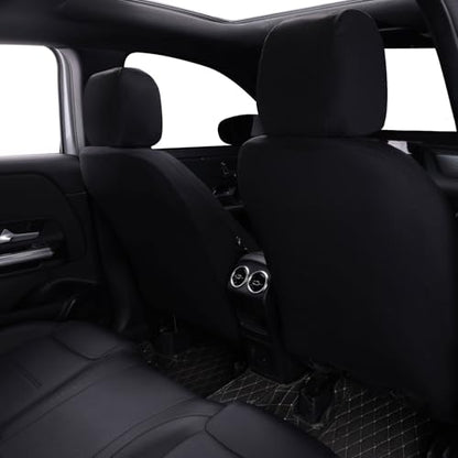 Flying Banner AquaShield Front car seat Covers Set Waterproof Water Resistant arm Rest Shoulder Seatbelt Compatible Truck Protectors Universal Non Slip (Black Neoprene, Front Pair) - color: Black Neoprene, size: Front Pair
