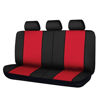 Flying Banner Rear Bench car seat Covers car seat Protectors Split 40/60 50/50 60/40 (Black & Red, Value) - color: Black & Red, size: Value