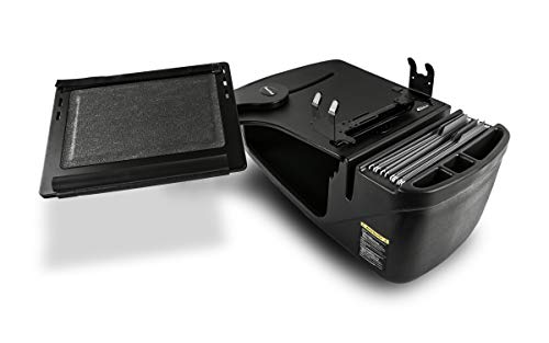 AutoExec Reach Car Desk for Your Vehicle Workstation and Mobile Office, Front Seat, Black with 400 watt Power Inverter and Printer Stand - color: Black, style: 400 watt Power Inverter and Printer Stand