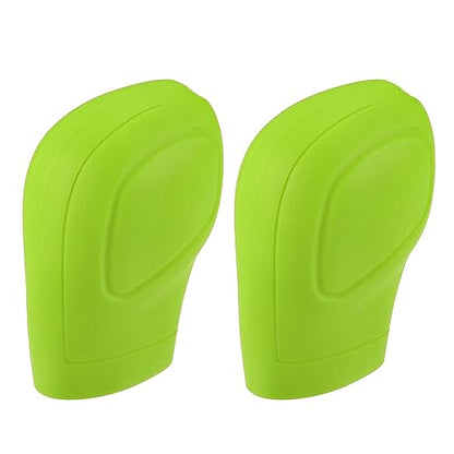 Motoforti Universal Car Gear Shift Cover Comfortable Handbrake Shifter Cover, Anti-Slip, Silicone, Green, 2 Pcs - color: Green