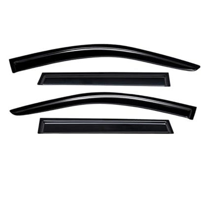 Lightronic Extra Durable Outside-Mount Auto Vent Window Visor, Fits 2013-2016 Mazda CX-5, UV Protection Rain Guard, Original Wind Deflector, No-Drill Easy Install, Dark Smoke, 4-Pcs