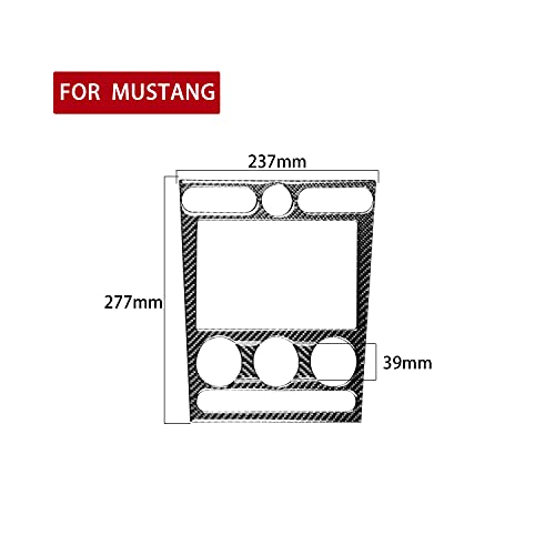 3PCS A/C CD Player Panel Cover Trim Stickers Car Central Console Compatible with Ford Mustang GT Shelby 2005 2006 2007 2008 2009 Interior Accessories Decals - color: CD Player Frame-black