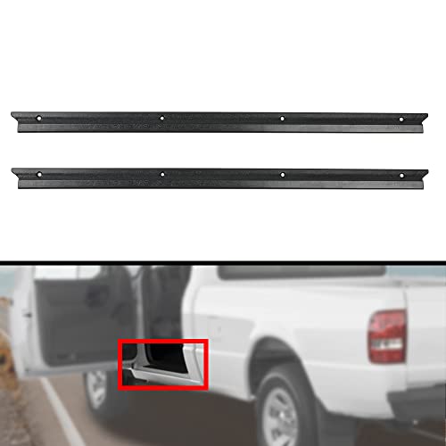 G-PLUS Door Sill Scuff Plate Protector Pair Set LH & RH Sides Compatible with 1992-2011 Ford Ranger F57Z1013208A Black - size: 92-11 Ford Ranger