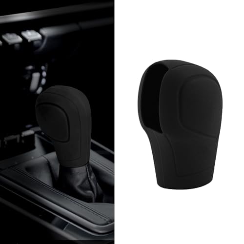 Car Gear Shift Knob Cover, Gear Shift Knob Cover Car Protect Accessories, Car Shift Protector Cover Protector, Silicone Automatic Gear Shift Knob Cover Universal for Most Cars - color: Black