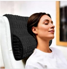 Headrest Memory Foam Pillow, Supportive Pillow for Neck, Back or Leg for Sofas, Recliners, Office Chairs, Massage Chairs for Neck Pain Relief and Cervical Support. (Black, 13" W x 2.7" D) - color: Black, size: 13"w X 2.7"d