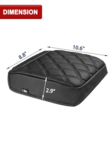KBH Center Console Armrest Cover for Toyota Tacoma 2024 2025 2026, Vinyl Leather Interior Accessories, Durable Middle Console Protector, Anti-Scratch - size: Toyota Tacoma 2024-2026, Black