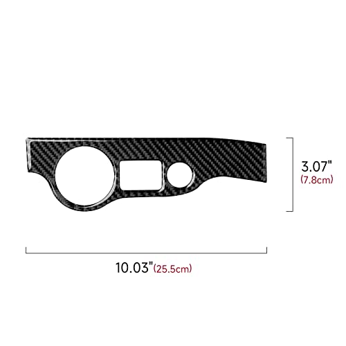 Car Headlight Switch Control Cover Decals for 2011-2023 Chrysler 300 / 300C / 300S / Limited/Touring/Base Accessories Carbon Fiber Stickers - color: Headlight Switch Cover Trim