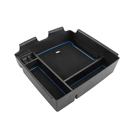 SKTU for 2022-2024 2025 2026 Kia Carnival Center Console Organizer 2022-2024 2025 2026 Carnival Accessories Insert ABS Materials Tray 2024 2025 2026 Carnival Console Tray with Coin and USB Hole (Blue) - color: Blue