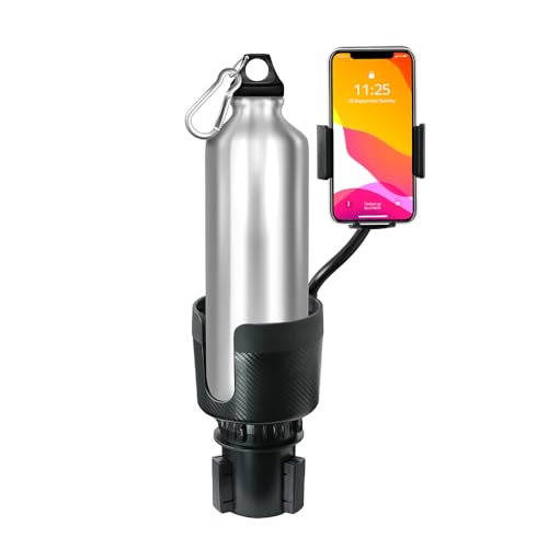 CupCargo Pro – 2-in-1 Car Cup Holder Expander and 360° Phone Mount with Adjustable Base and Flexible Neck, Universal Fit