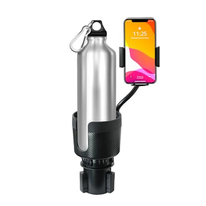 CupCargo Pro – 2-in-1 Car Cup Holder Expander and 360° Phone Mount with Adjustable Base and Flexible Neck, Universal Fit