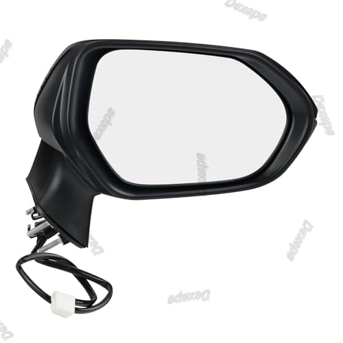 Passenger Side Mirror Assembly Compatible with Toyota Corolla 2020-2025 Heated Power Adjustable Glass Replace 8791012K70, TO1321392, 8791002929, 8791002917 Black (5Pin Right) - style: 5pin Right