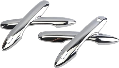 Chrome Door Handle Cover Compatible with Toyota 2018-2023 Camry/ 2019-2022 Corolla/ 2019-2022 Avalon/ 2016-2019 Pruis Hatchback with 2 Smart Keyholes