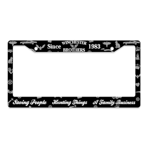 GENANY Monster Hunters License Plate Frame License Plate Frames, TV Series Car License Plate Cover Fits Standard US Vehicles, Movie Car Accessories, Personalised Car Decorations for Women Men - color: Monster Hunter