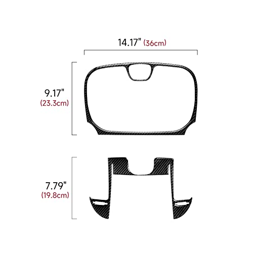 Car Central Console Navigation Screen Air Outlet Vent Decals for 2015-2023 Chrysler 300 / 300C / 300S / Limited/Touring Accessories Carbon Fiber Stickers - color: Center Air Outlet, 2015-2023