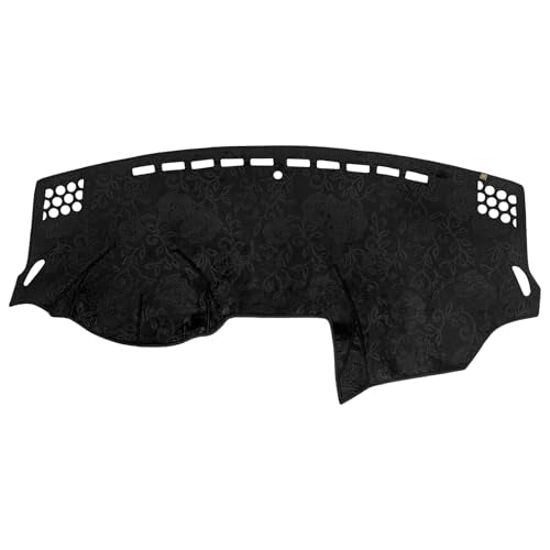 Dashboard Cover Dash Mat Fit for Do-dge Journey 2020-2011 (Without HUD Models),Car Dash Board Mat Anti-Glare Carpet,Non-Slip Pad Sunshield Protector (Flannel) - color: Black Embossed, size: Fit 11-20 Journey