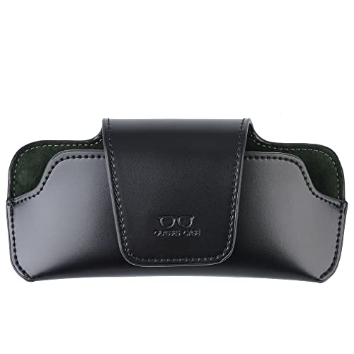 Car Sunglasses Holder for Car Visor Vegan Leather Auto Eyeglass Case with Clip Automotive Interior Visor Accessories - color: Sh08-black