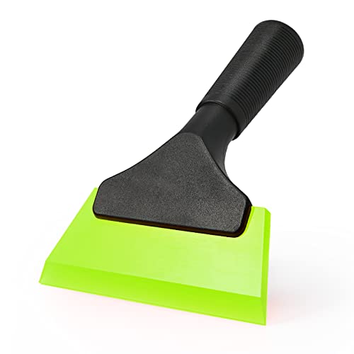 EHDIS Small Squeegee 5 inch Rubber Window Tint Windshield Scraper for Car,Glass, Mirror, Shower, Door,Bathroom Cleaning (Green) - color: Green