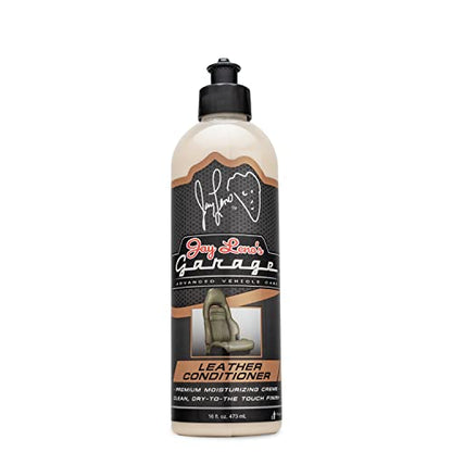 Jay Leno's Garage Leather Cleaner and Conditioner for Car Interior – Advanced Car Seat Leather Cleaner and Conditioner, Auto Leather Care Kit for Interior Detailing and Upholstery Cleaning - style: Treatment Kit