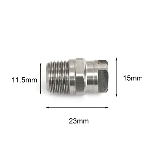 heyous 2pcs 1/4 Inch High Pressure Washer Spray Fan Nozzle Tip 65 Degree Stainless Steel Pressure Washer Parts & Accessories