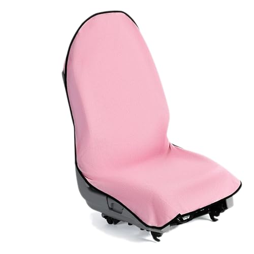 Waterproof Towel Car Seat Cover, Sweatproof Non Slip Towel Carseat Cover, Machine Washable Vehicle Bucket Frontseat Protector Accessories, Universal for SUV, Sedan, Truck (Pink) - color: Pink