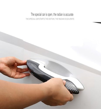 Auto Parts Fit for Hyundai Tucson 2026 2025 2024 2023 2022Exterior Door Handle Cover Trims with Smart Keyhol (Carbon Fiber Pattern) ABS 5PCS - color: Carbon Fiber Pattern