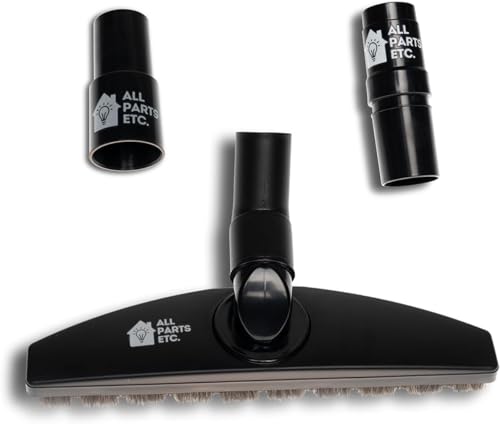 1.25" Hardwood Floor Vacuum Brush Attachment with Natural Horsehair Bristles - Includes 1-3/8" & 1.5" Adapters - Compatible with Shark, Miele, Hoover, Shop Vac, Eureka, Oreck - color: Floor Brush Deluxe