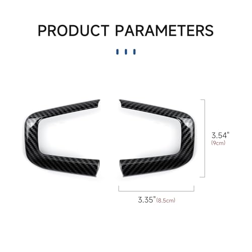 Car Steering Wheel Decal Sticker ABS Carbon Fiber Interior Trim Cover for Chevy GMC Yukon 2021-2025 | for GMC Sierra 2019-2025 1500 2500 3500 Accessories