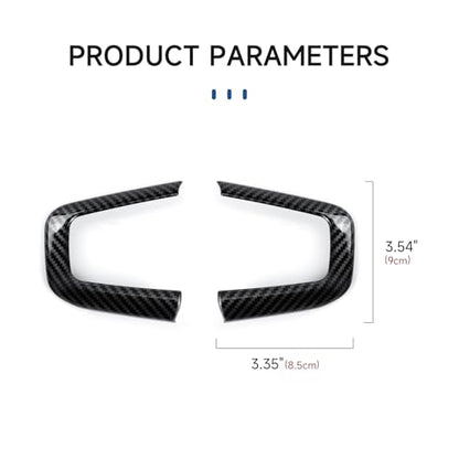Car Steering Wheel Decal Sticker ABS Carbon Fiber Interior Trim Cover for Chevy GMC Yukon 2021-2025 | for GMC Sierra 2019-2025 1500 2500 3500 Accessories