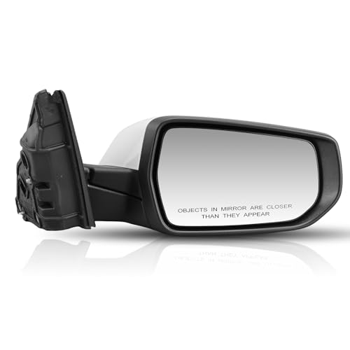 Passenger Side View Mirror Compatible with Chevy Malibu 2016 2017 2018 2019 2020 2021 2022 Mirrors Non Heated Without Signal Light Manual Folding Right(White) - color: 3Pins-WT, size: Right Passenger Side