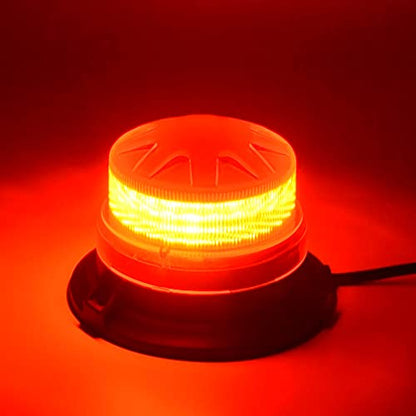 Red Led Emergency Strobe Beacon Lights with Magnetic Mount and 8 Flash Models Warning Safety Flashing Rooftop Signal Lamp for Firefighters Police Construction Vehicle Tractor Truck (24-LED 12V-24V) - color: #2 Red