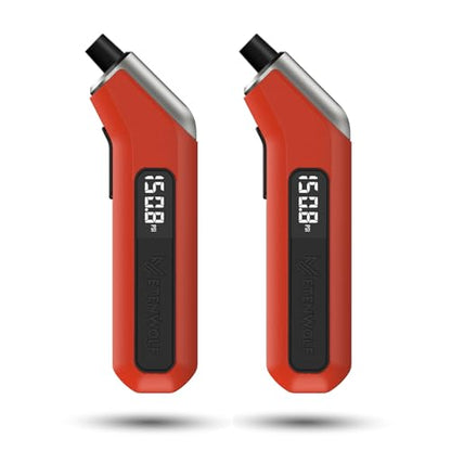 ETENWOLF Digital Tire Pressure Gauge 2 Pack, Industrial Tire Gauge 3-200 PSI, Calibrated to ANSI B40.7 Grade 2A(Plus-Minus 0.5%), Air Pressure Gauge with Replaceable AAA Batteries (Vivid Orange) - color: vivid orange