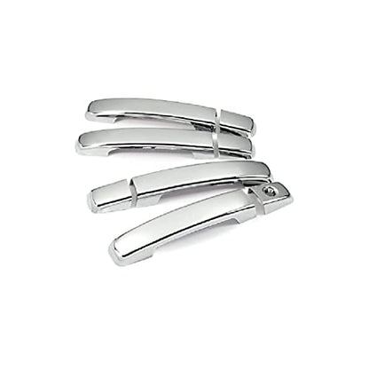 4 Chrome Door Handle Covers for Nissan ALTIMA 2007-2013 / FRONTIER 2005-2017 / MAXIMA 2004-2008 / QUEST 2004-2009 / SENTRA 2007-2012 - WITHOUT Passenger Keyhole & Smart Keyholes