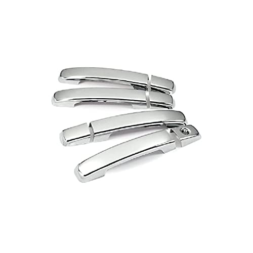 4 Chrome Door Handle Covers for Nissan ALTIMA 2007-2013 / FRONTIER 2005-2017 / MAXIMA 2004-2008 / QUEST 2004-2009 / SENTRA 2007-2012 - WITHOUT Passenger Keyhole & Smart Keyholes