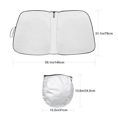 Front Windshield Sunshade fit for Jeep Grand Cherokee/Grand Cherokee l 2014-2026 Foldable Car Shade Windshield Sunshades for Jeep Grand Cherokee Windshield Sun Shade |Keeps Your Vehicle Cool| - size: Fit for Jeep Grand Cherokee 2014-2025