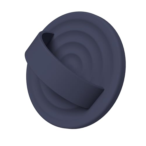 Magnetic Phone Grip Ring Holder, Liquid Silicone Magnet Cell Phone Grip Finger Loop, Compatible with Magsafe, Back of Phone for iPhone 17/16/15/14/13/12 Series, Midnight Blue - color: Midnight Blue