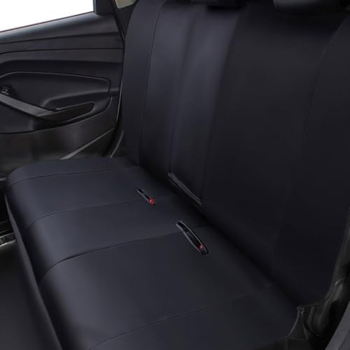 Flying Banner car seat Covers Protects Water Proof Faux Leather Carbon Fiber Front and Rear Bench (Black, Full Set - 8PCS) - color: Black, size: Full Set -- 8pcs
