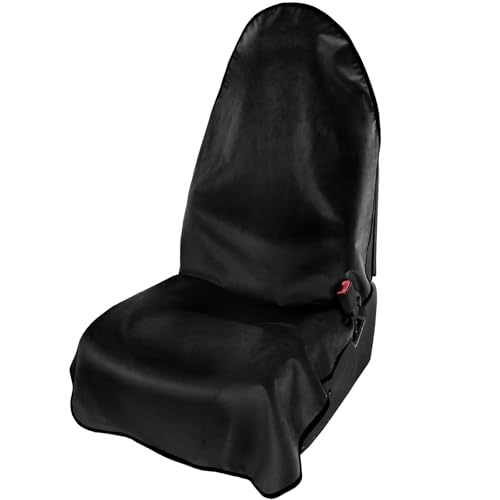 Leader Accessories Velvet Waterproof Car Seat Cover Black Anti-Slip for Gym Workout, Running, Swimming, Beach and Hiking, Universal Bucket Seat Protector for Cars, SUVs and Trucks - color: Velvet Black