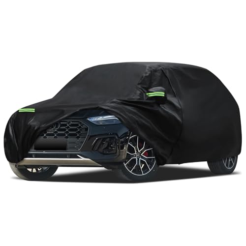 Car Cover Custom Fit for Audi Q5/SQ5 2009-2026, Migaven Waterproof Full Exterior Cover Sun Rain Protection with Door Zipper and Cotton Lining - color: Black, size: Custom Fit for Audi Q5/ SQ5