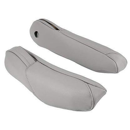 X AUTOHAUX 1 Pair Car Front Seat Armrest Cover Replacement Microfiber Leather Gray for Honda CR-V 2010-2011