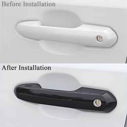 No Adhesive Snap-on Car Door Handle Cover Protector Compatible for Toyota 2019 2020 2021 2022 2023 2024 2025 RAV4 2020~2026 Highlander 2023 2024 Crown Accessories - style: 2. Four Doors Keyless Entry