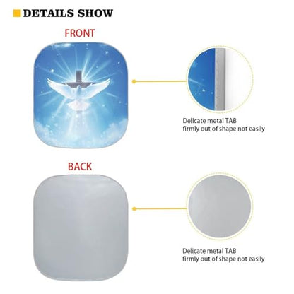 Crucifixion Pigeon Automotive Windshield Sunshade 2 Pieces Car Front Windows Shade for Cars Sedans Trucks Universal Fit Most Cars - color: Crucifixion Pigeon